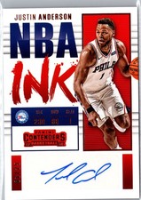 2017-18 Panini Contenders #NI-JAN Justin Anderson NBA Ink Bronze #/25