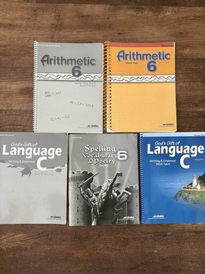 Abeka 6th Grade Language C, Spelling And Vocab, & Arithmetic Answer keys