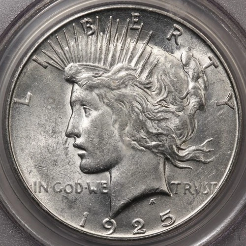1925-S Peace Dollar PCGS AU-58