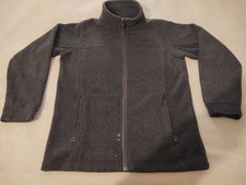 Columbia Jacket Kids Youth Medium 10/12 Fleece Gray Full Zip Pockets Outdoor
