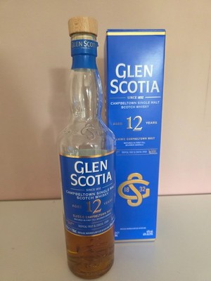 Glen Scotia 12 - 1st Fill Bourbon Cask 46% Single Malt Whisky --Anbruchflasche !
