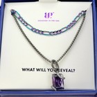 Bomb Party Sirens Necklace Amethyst with Oil Slick Chain And Hematite NEW
