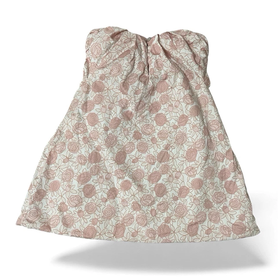 Vestido Baby Dior Talla 24M Rosa Blanco Floral Manga Corta Algodón Manga Corta Foto 2 de 4