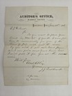 1870 antique WARREN COUNTY AUDITOR indianola ia LAND sale LETTER B.J. DEFOREST — photo 1