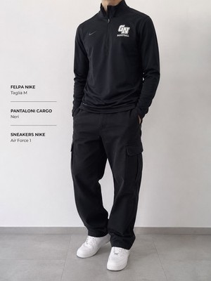 Nike Dri-FIT Schwarz 1/4 Zip Herren Größe M 