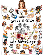 Dog Blanket Gifts for Girls Women, Dogs Blankets Gifts for Dog Lovers, Dogs Birt