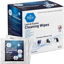 MED PRIDE Anti-Fog Lens and Screen Cleaning 200 Count Pack of 1 , White