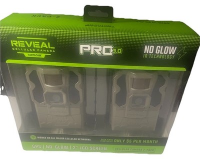 Tactacam Reveal Pro 3.0 Cellular Trail Camera 2-Pack 1080p GPS 2'' LCD No-Glow