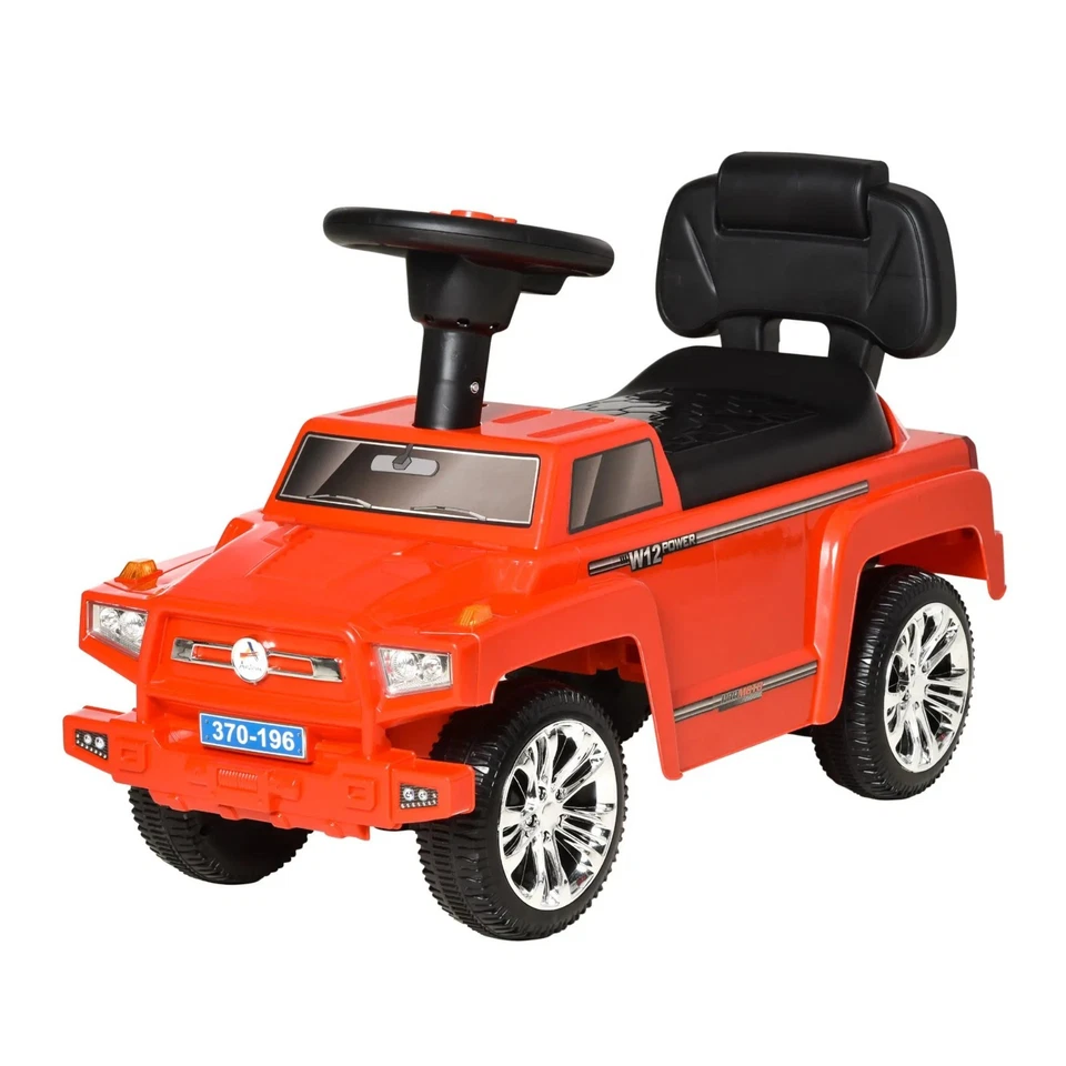 Carro infantil passeio em empurrar, estilo SUV carro de caminhada deslizante para Toddle com buzina, música - Imagem 2 de 4