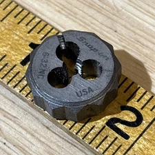 Snap On 6-32 6mm NC Die Double Hex From Set TD2425 USA READ!