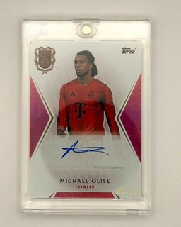 Michael Olise Oncard Auto /99 2025 Topps 125 aniversario FC Bayern München