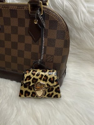 Leopard Bag Charm Key Ring Fob Keychain Lucky Charm Coin Purse New Handmade Gift