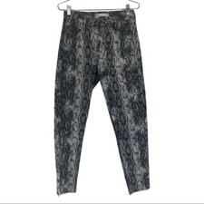 Zara Z1975 Denim Snake Print High Rise Skinny Jean 4