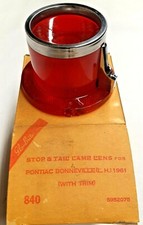 1961 Bonneville Stail Lamp Lens Lh Wtrim Repl. Gm 5952075 Glo-brite 840