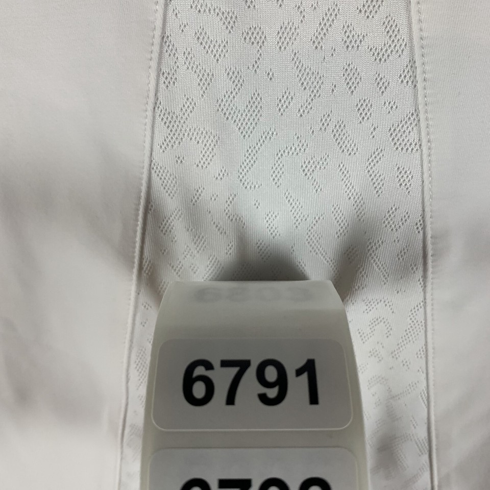 Prince Top Women's XL White Polyester Stretch Mesh Back HighNeck Tank