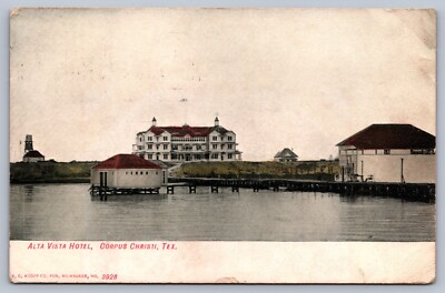 Postcard Corpus Christi Texas Alta Vista Hotel 1908