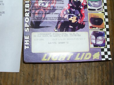 Lockhart Phillips Part # 119-206 Clear Headlight Lids Gsxr,Fzr,Zx