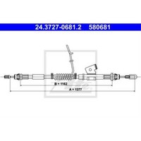ATE Handbremsseil Bremsseil Hinten Links FüR Ford Transit Custom Kasten