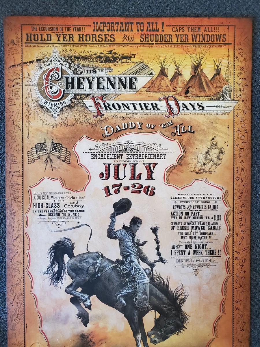 signed* WYOMING Cheyenne Frontier Days Rodeo poster Bob Coronato