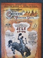 *signed* WYOMING Cheyenne Frontier Days Rodeo poster Bob Coronato vintage cowboy