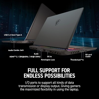 MSI Vector 16 HX AI Gaming Laptop Ultra 7-255HX NVIDIA Geforce