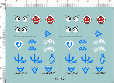 Detail Up SD Macross & Tengen Toppa Gurren-Lagann Model Kit Water Slide Decal