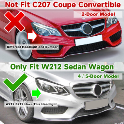 For Benz E-Class W212 AMG 14-16 Chrome Silver Front Bumper Lower