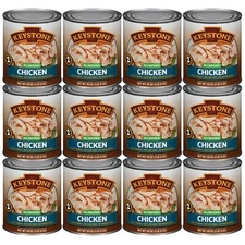 12 Pack Keystone Meats All Natural Canned Chicken 28 oz Can Meat Fully Cooked