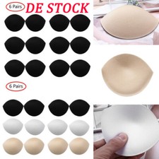 DE 6Pairs Bra Pad Insert Push-Up Breast Pad Chest Enhancer for Sports Bra Bikini