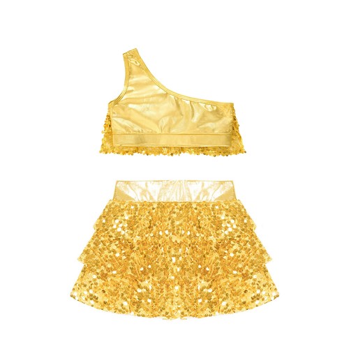 UK Girls Sequins Tassel Hem Latin Dance Dress Leotard Jazz Dance Dresses Outfits - Picture 116 of 162