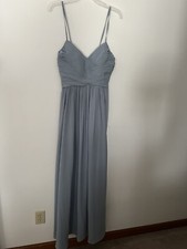 Jj House Slate Blue Bridesmaid Dress Size 4