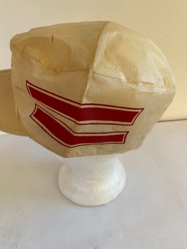 Vtg 70's 80's ~ Stroh's Beer ~ Painters Hat Trucker Cap ONE SIZE Hair Metal - Picture 6 of 9
