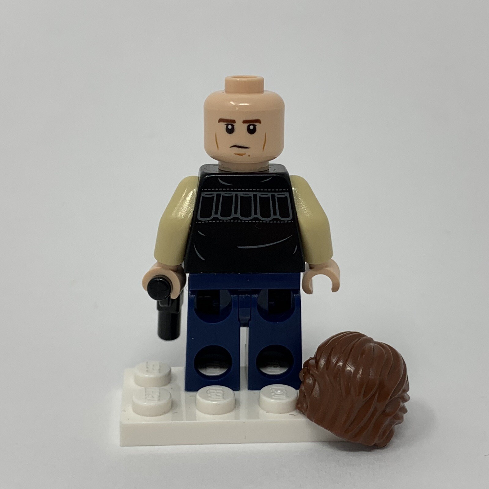 Lego Han Solo Minifigure Vest Pockets Wavy Hair 75159 75205 75290 75295