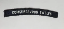 US Navy COMSUBDEVRON TWELVE  Submarine Squadron 12 (SUBRON 12) Segment Patch