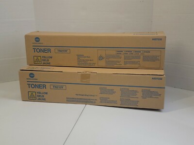 Konica Minolta A0D7232 Yellow Toner Cartridge TN213Y Genuine New Sealed Box [36b