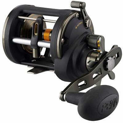 Penn Squall II Level Wind Reel Box Multirolle Linkshand Angelrolle