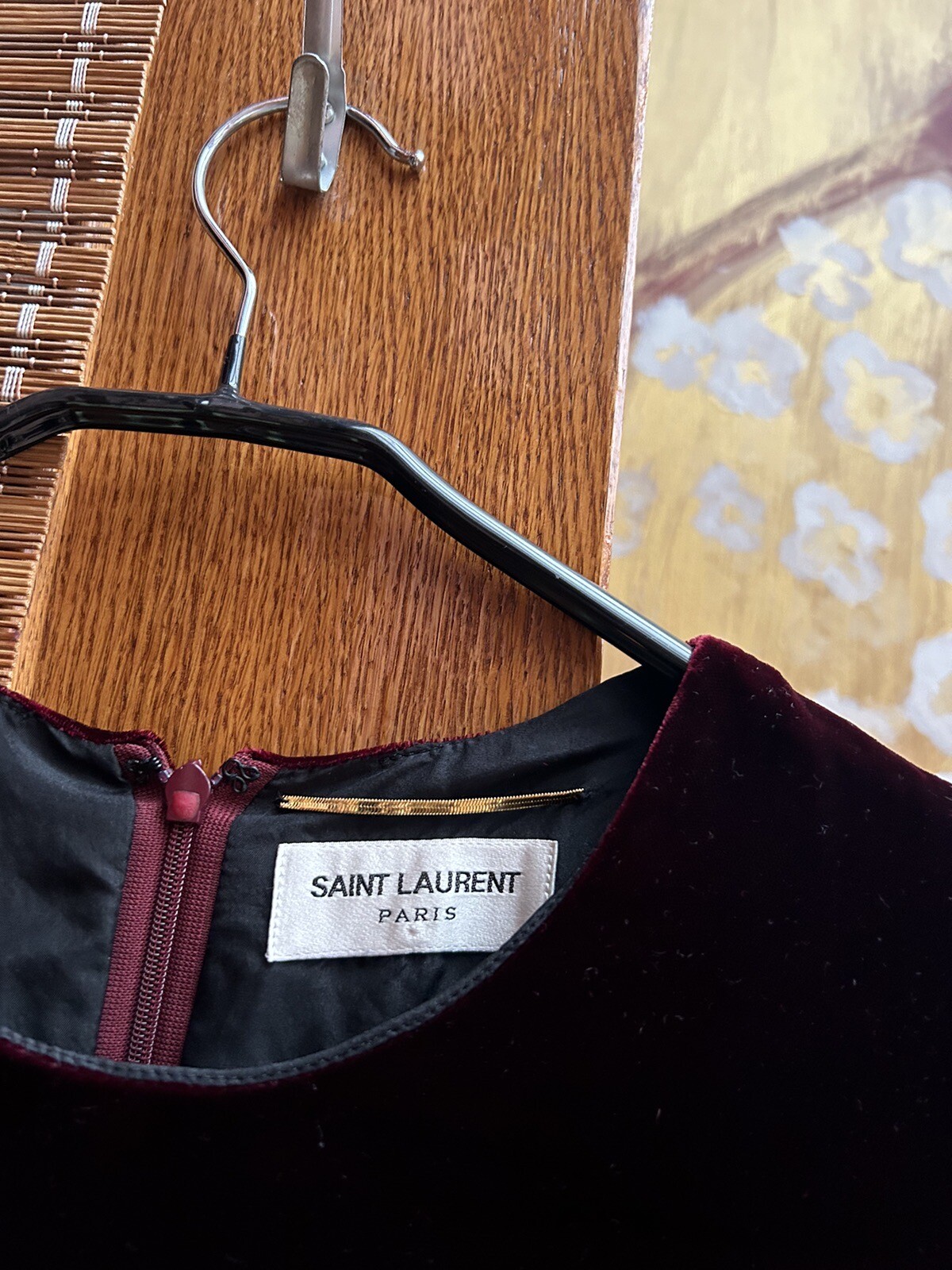 Mini abito Saint Laurent A I 2017 velluto seta taglia 42