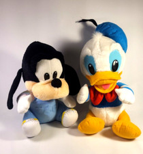 Playskool sitting Baby Goofy Donald Duck Stuffed Plush Lot disney Vtg
