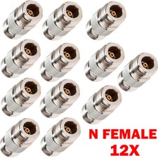 12PCS Brass N-Type Female Jack to N Female Jack For RF Adapter Barrel Connector