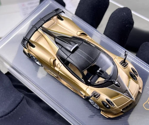 CM 1:64 Gold Carbon Imola Racing Sports Model Diecast Metal Car - Picture 9 of 10