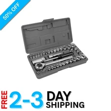 Professional-Grade SAE/Metric Socket Set - 1/4-Inch & 3/8-Inch Drive