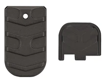 NDZ Glock 43X 48 Slide Cover & Magazine Base Plate Combo Kit Aspis Black