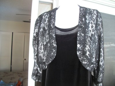 NWT Two Piece NY Collection Girls / Tween Size Medium Dress / Lace Shell Overlay
