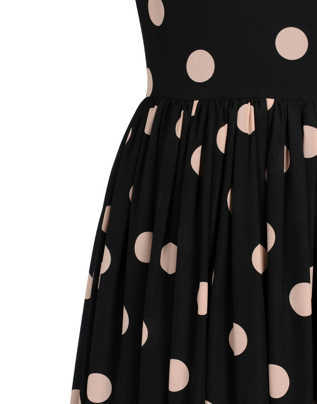 Abito rosso Valentino a pois seta crepe de chine taglia 42 = adatto agli Stati Uniti s m nuovo senza etichette