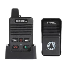 AGJ Wireless Doorbell Black, Full Duplex Two Way Intercom Hand-Free Doorbell,...