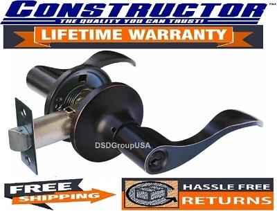 Constructor Entry (Keyed) Door Lever Reversible Handle Lockset Oil Rubbed Bronze