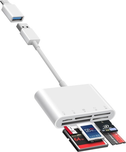 5 in 1 USB C & USB Memory Card Reader SD Micro SD CF XD MS OTG Compatible - Picture 3 of 8