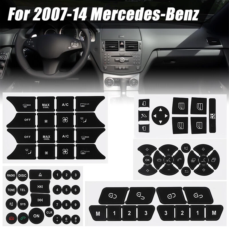 For Mercedes Benz W204 C250 C350 2008-14 Button Repair Kit Window Switch Sticker
