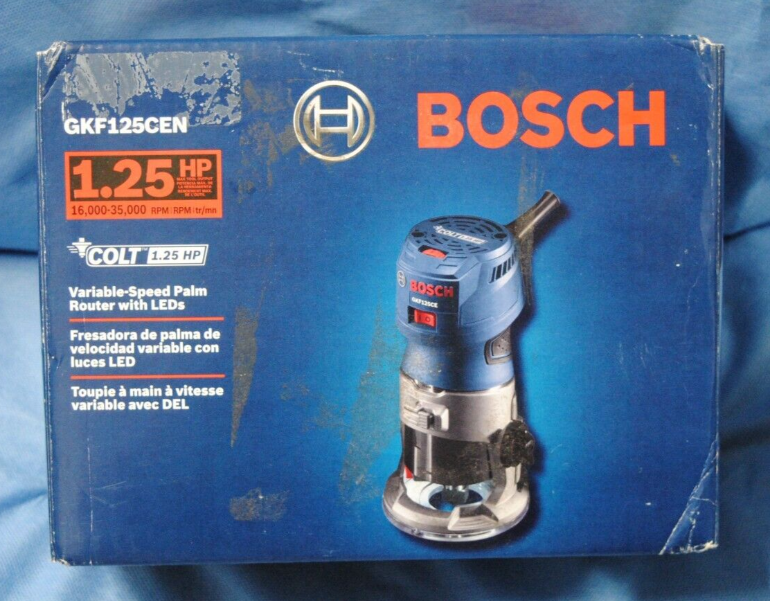 Bosch 1.25 HP Variable Speed Palm Router GKF125CEN **NEW**