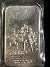 .999 Fine Silver 1oz Art Bar- YANKEE DOODLE Spirit of 